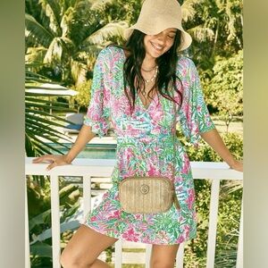 Lilly Pulitzer Pink and Green Parigi Romper